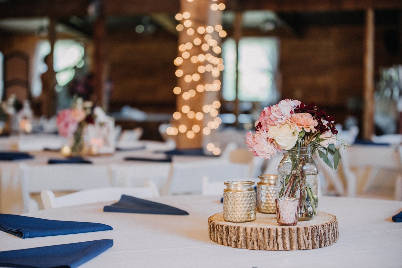 Wedding reception table decor